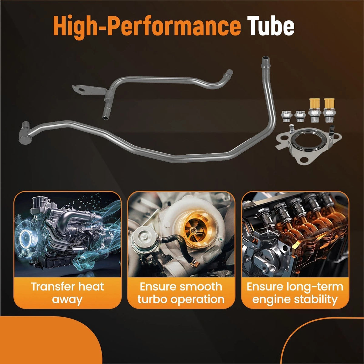 Right Side Turbo Coolant Hose Kit for Ford F-150, Transit, Lincoln (3.5L) 926187