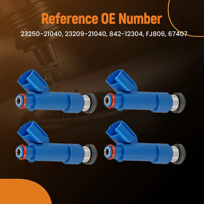 Set of 4 Gas Fuel Injectors for Toyota Yaris 1.5L (2006–2012) 1550480