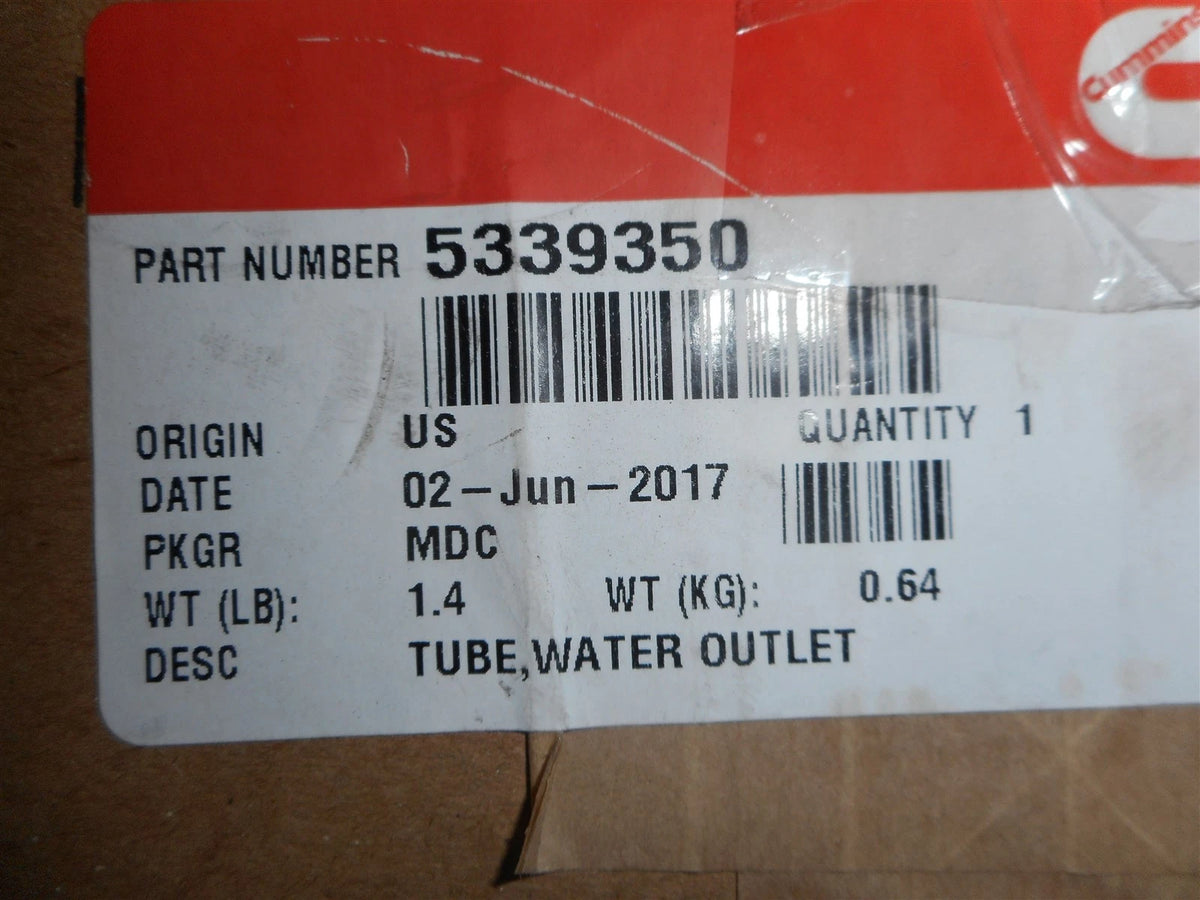 Water Outlet Tube for Cummins (5339350)
