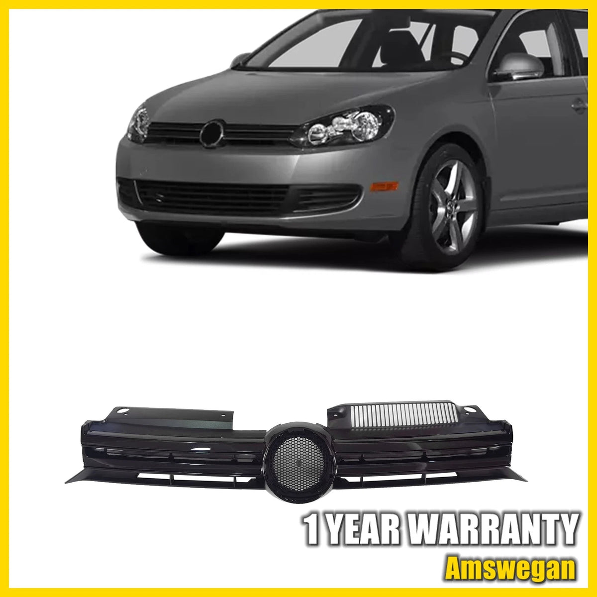 Front Sport Black Grille for Volkswagen Jetta Sedan (2011–2014) VW1200151