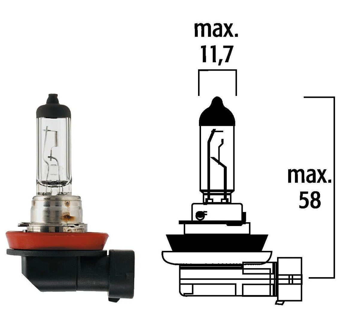 H11 Halogen Head Light Bulb 90W for Flosser 12110 (Rally Off Road)