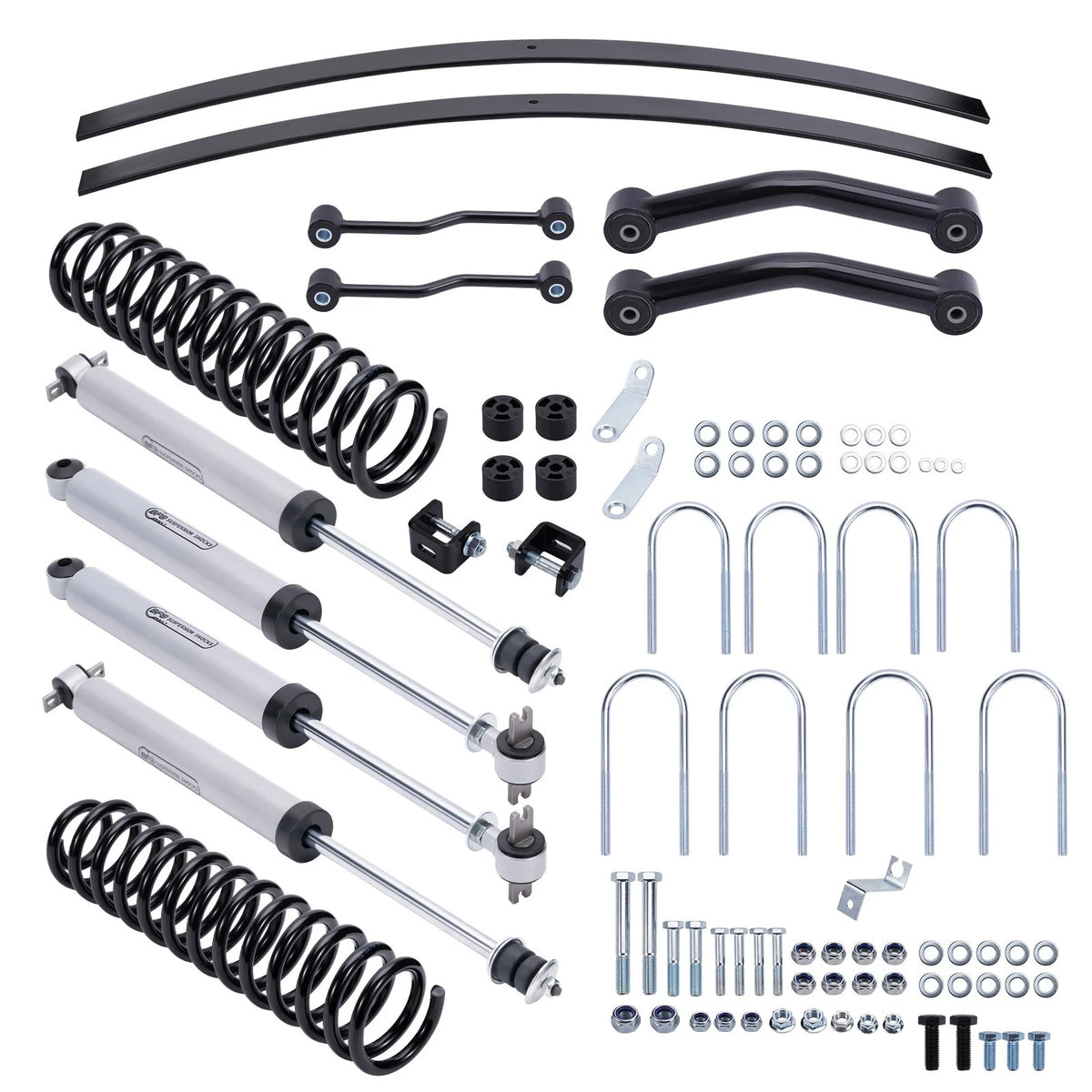 4.5in Lift Kit with Add-a-leaf Springs for Jeep Cherokee XJ (1984–2001)