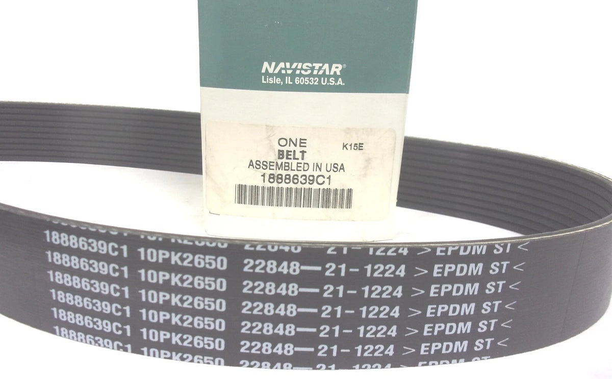 Serpentine V-Ribbed Fan Belt 10PK2650 for International