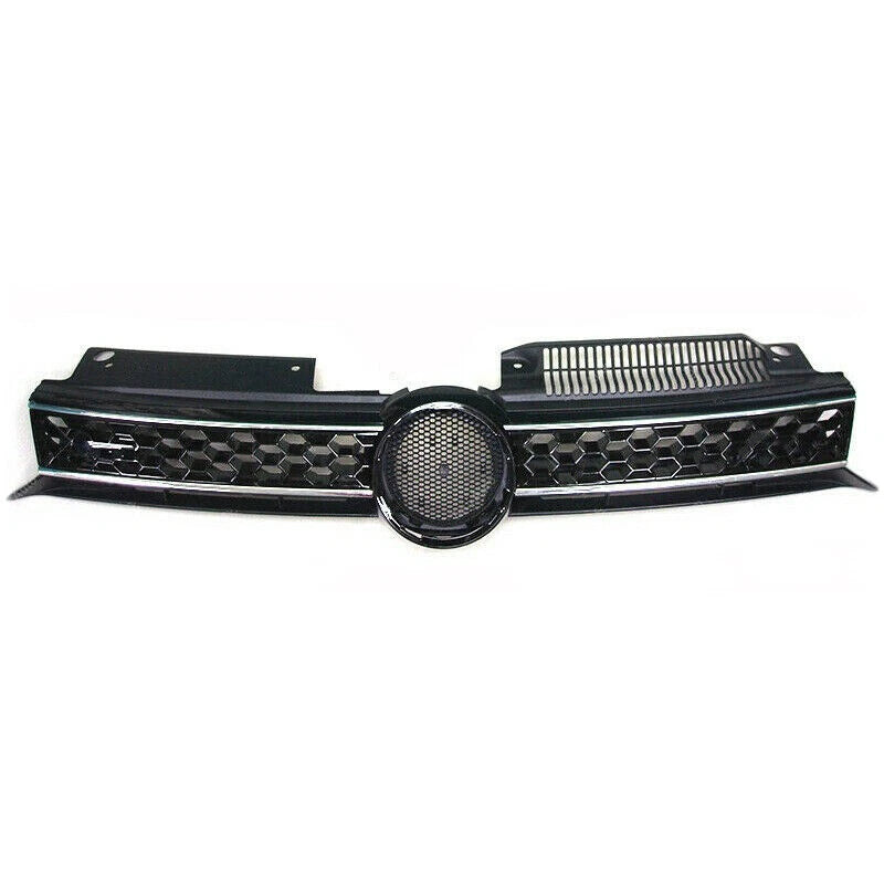Front Grille for VW MK6 Golf/GTI/Jetta SportWagen (2010–2014) - Black Chrome Trim