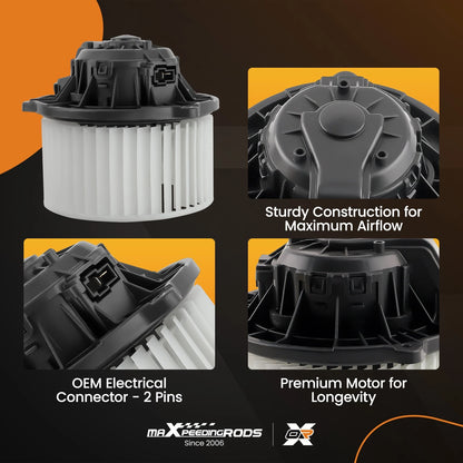 A/C Blower Motor w/ Fan Cage for Kia Sorento/Sedona, Hyundai Santa Fe (2010–2018)