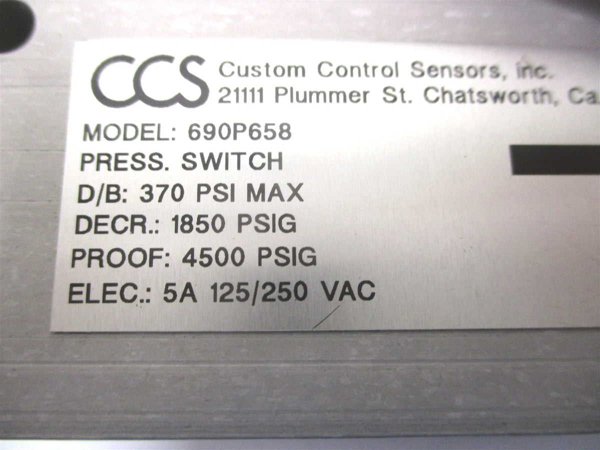 Pressure Switch Sensor for Komatsu CCS (690P658)