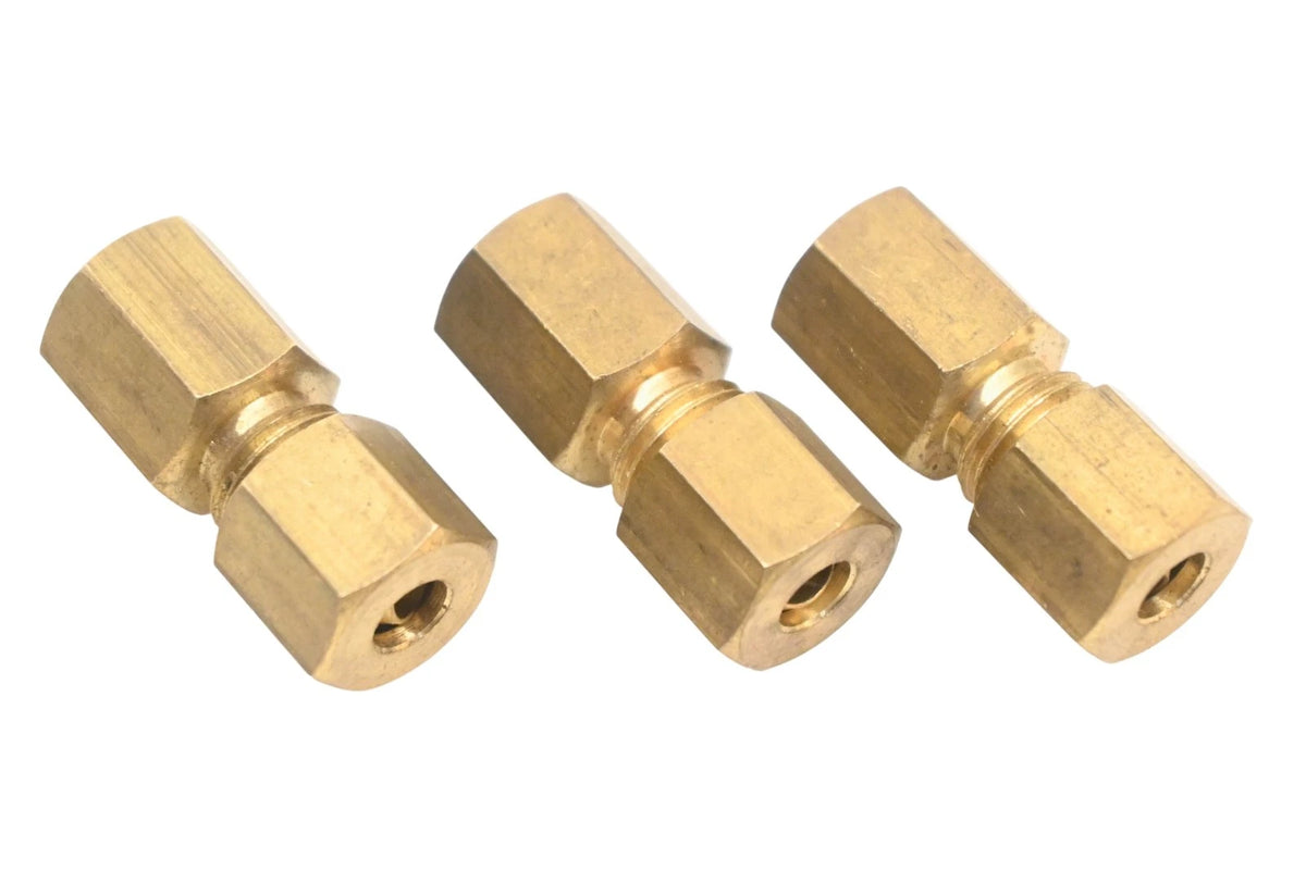 3X Brass Compression Fittings 5/16-24 x 3/16 WK008C-2