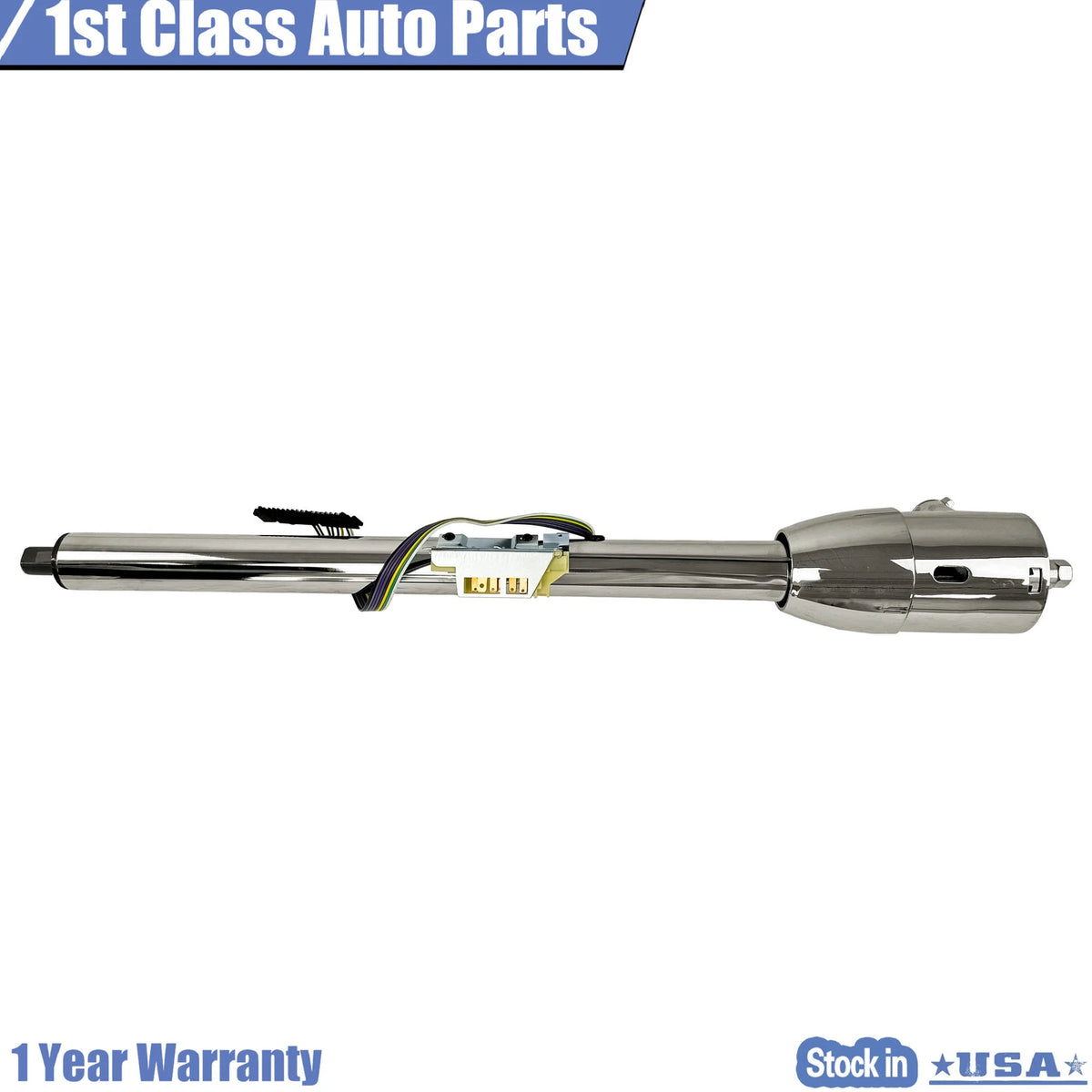 33” Chrome Tilt Steering Column Keyed Floor Shift for Chevy Corvette (1968–1980)