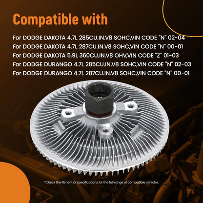 Cool Fan Clutch for Dodge Dakota 3.9L 4.7L 5.9L (1997–2004) 215127
