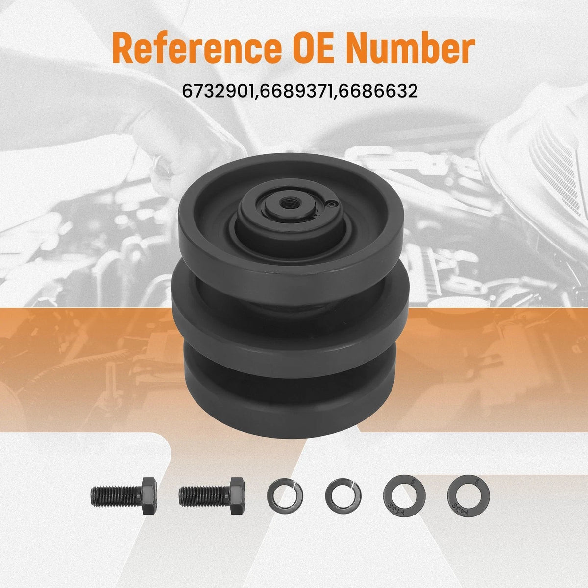Bottom Roller for Bobcat Skid Steer T140 T250 T300 (Solid 6689371 6732901)