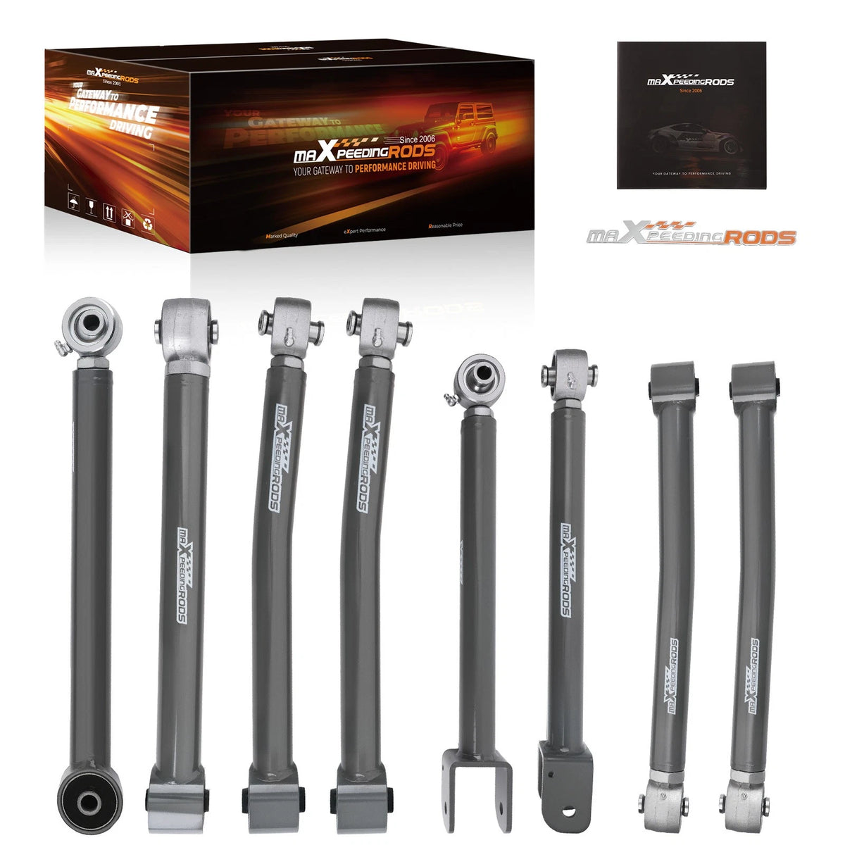 Set of 4 Adjustable Control Arms 0-6" Lift for Jeep Wrangler JK (2007–2018)