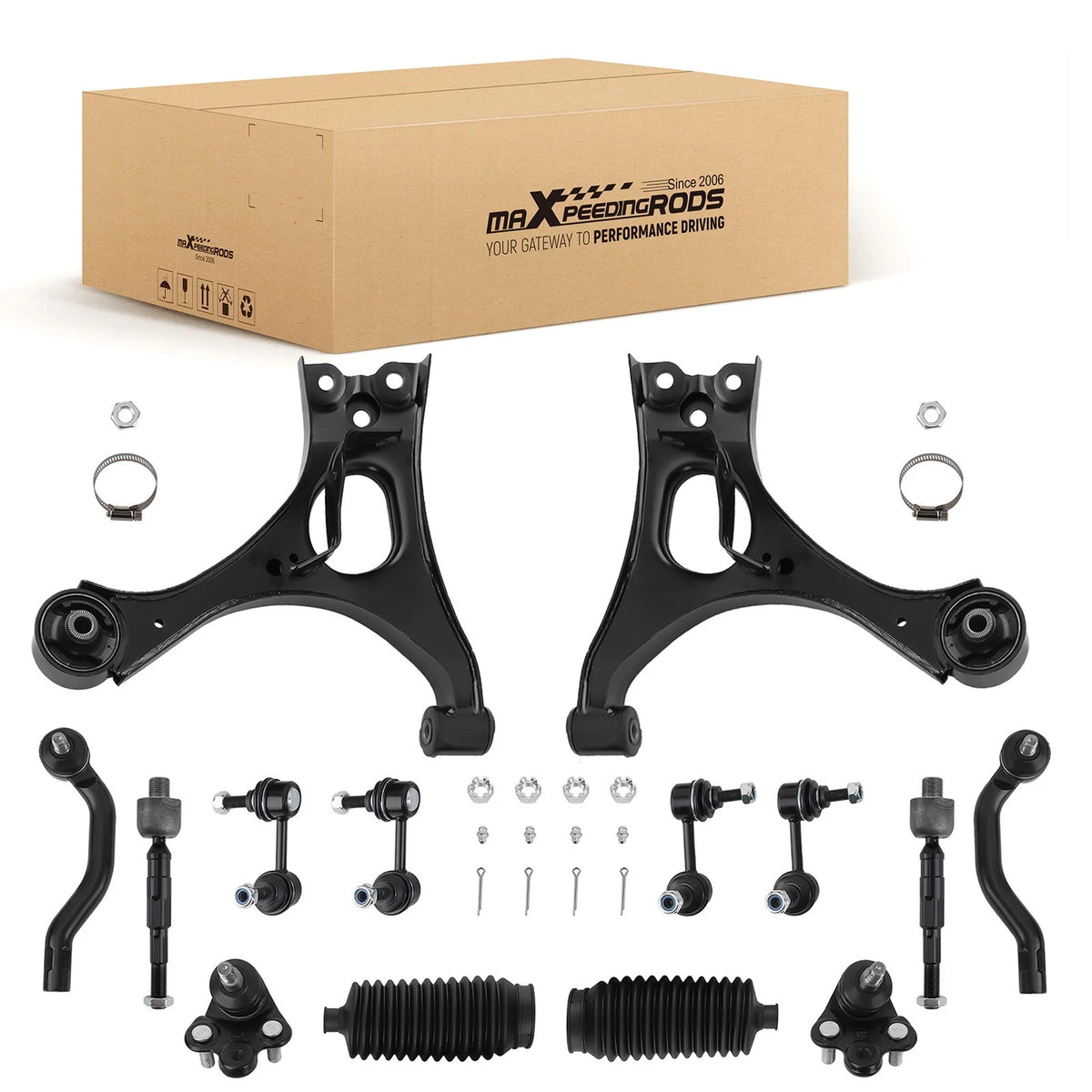 14Pcs Suspension Kit Front Lower Control Arms for Honda Civic (2006–2011) K620382