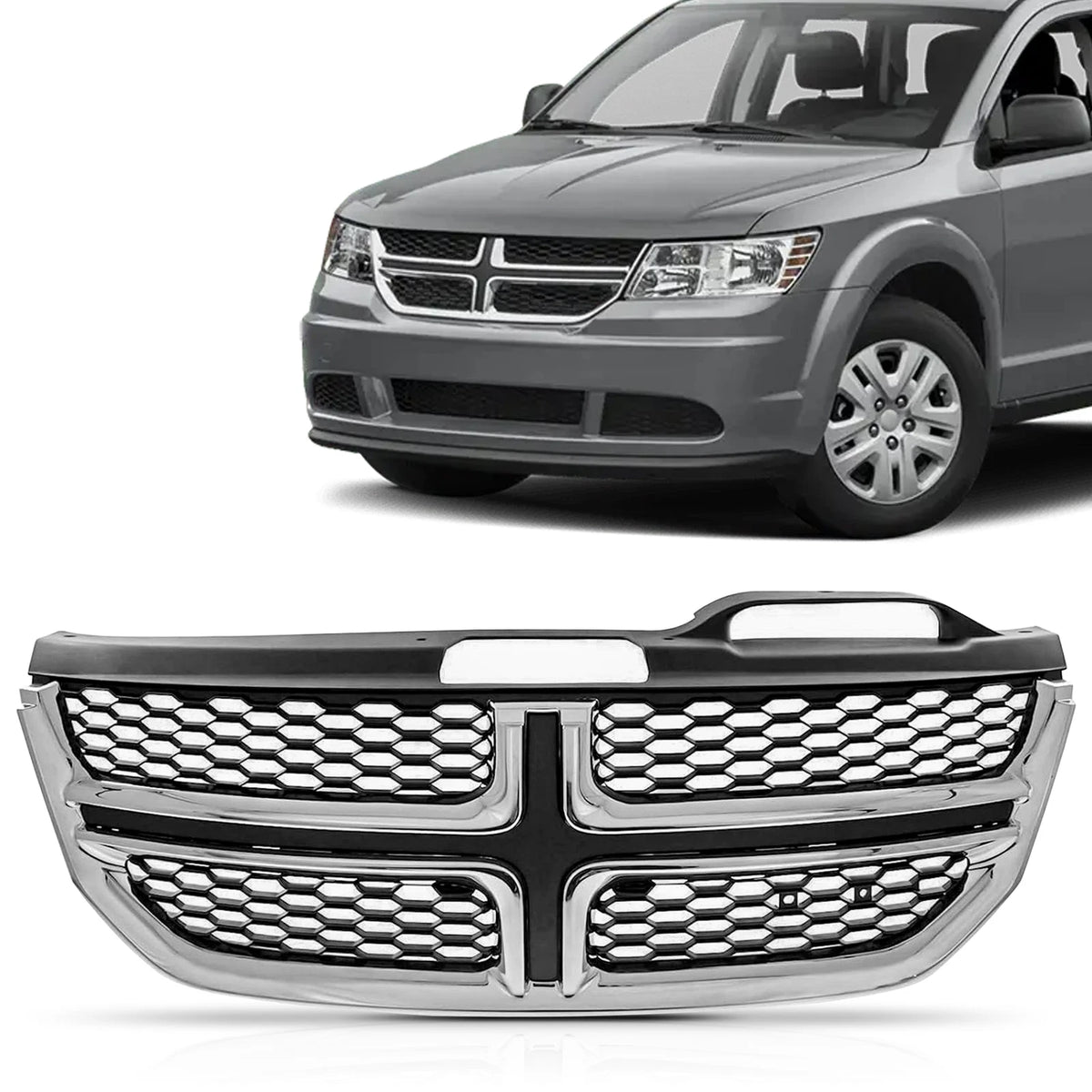 Bumper Grille with Chrome Trim for Dodge Journey (2011–2020) 1SU84SZ0AC