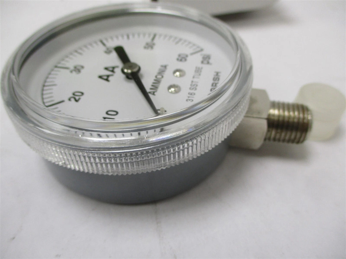 W0160 Ammonia Pressure Gauge for (2.5", 60-PSI, 1/4" NPT)