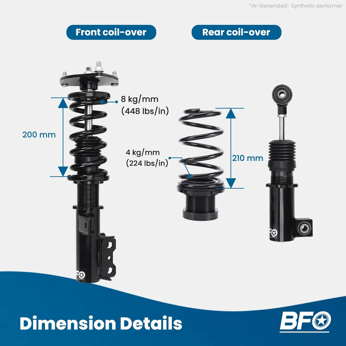 Coilovers Lowering Kit for Hyundai Veloster (2013–2015) Adjustable Shock Absorber