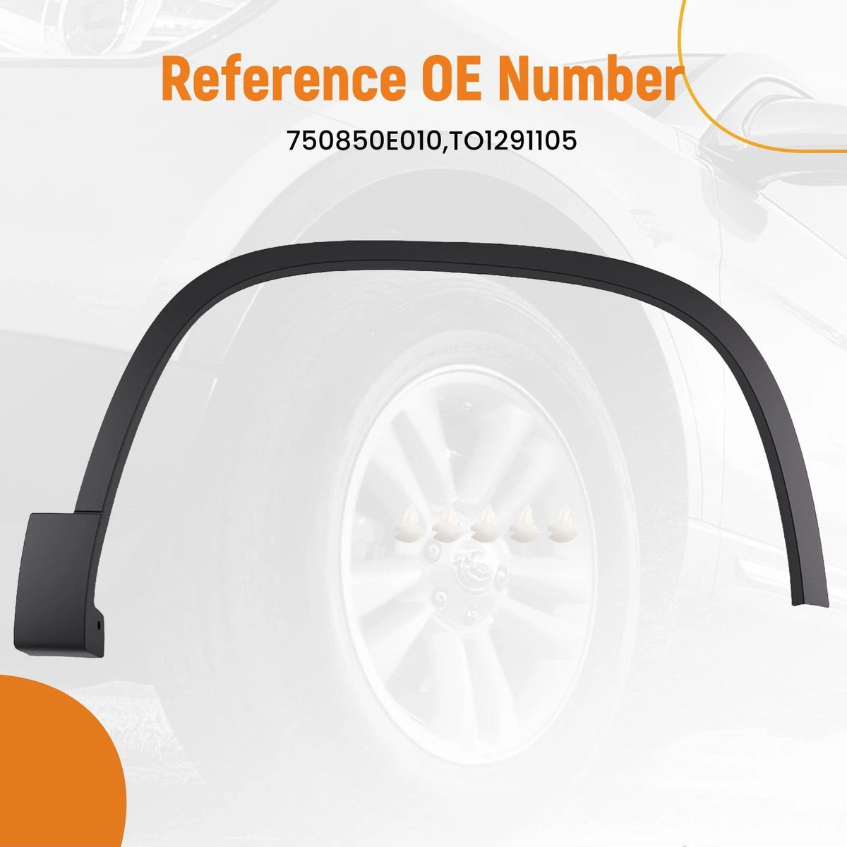 Fender Flare Molding Trim Front Right for Volkswagen Tiguan (2012–2017)