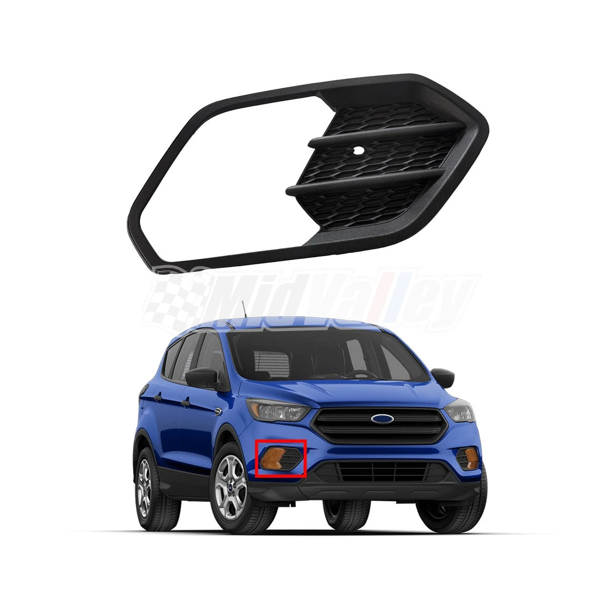 Front Right Bumper Fog Cover for Ford Escape (2017–2018) GJ5Z-17K946-AA