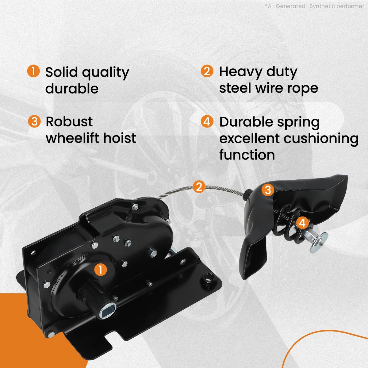 Spare Tire Hoist Winch for Ford F250-F550 Super Duty (1999–2007) F81Z1A131AF