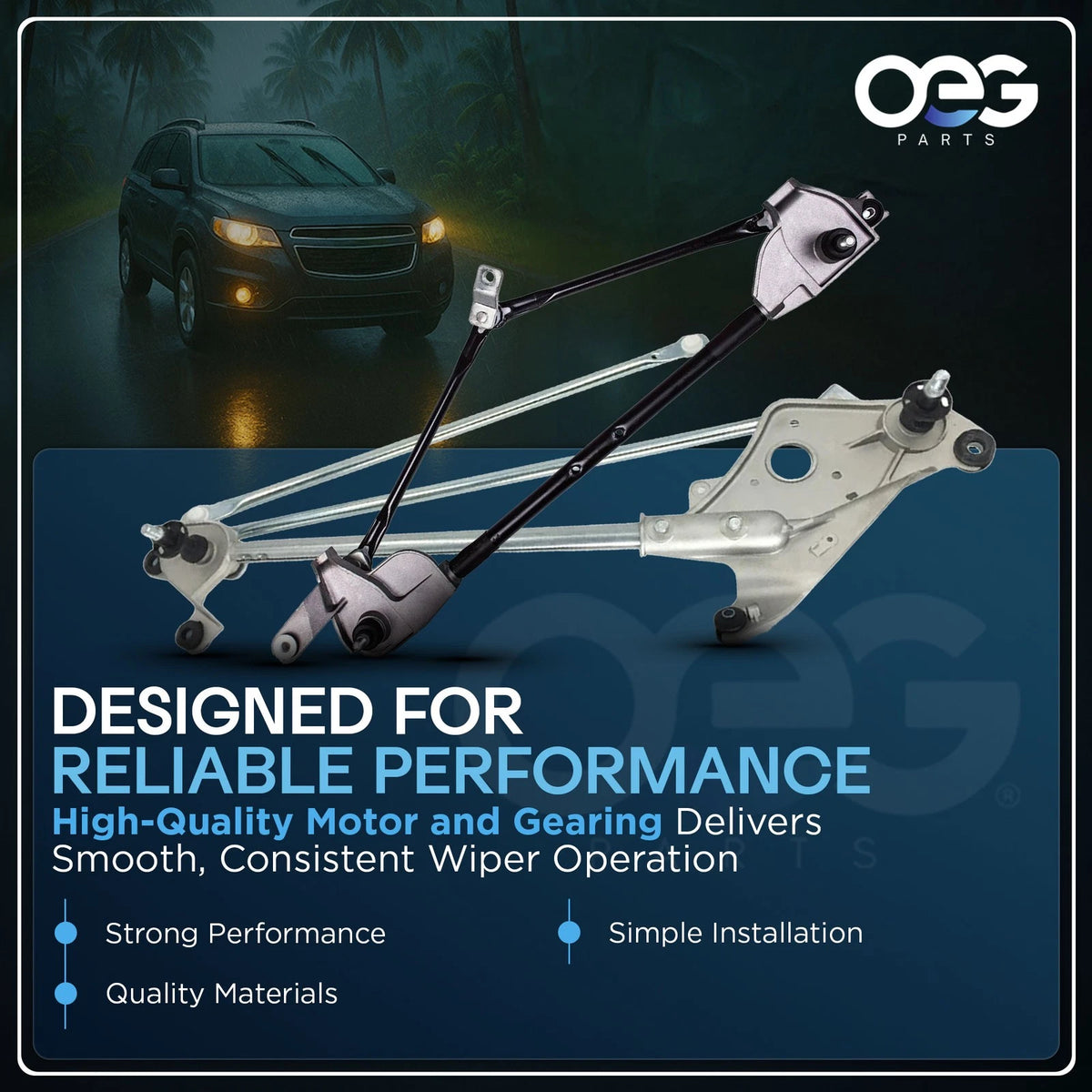 Wiper Linkage for Lincoln Navigator (2003–2019) 4L1Z17C426AA 6L1Z-17C426-A