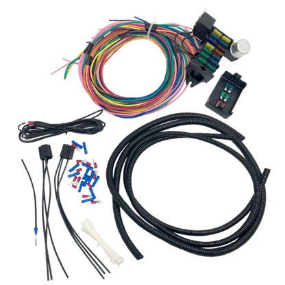 Universal 14 Fuse 12-14 Circuit Wire Harness for GXL Race XL