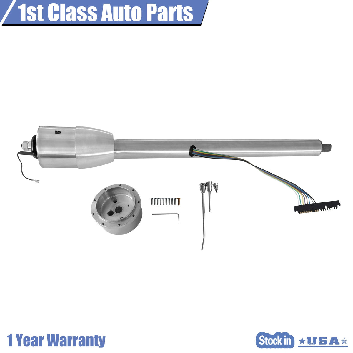 32" Polished Tilt Steering Column for Universal Fit (No Key)