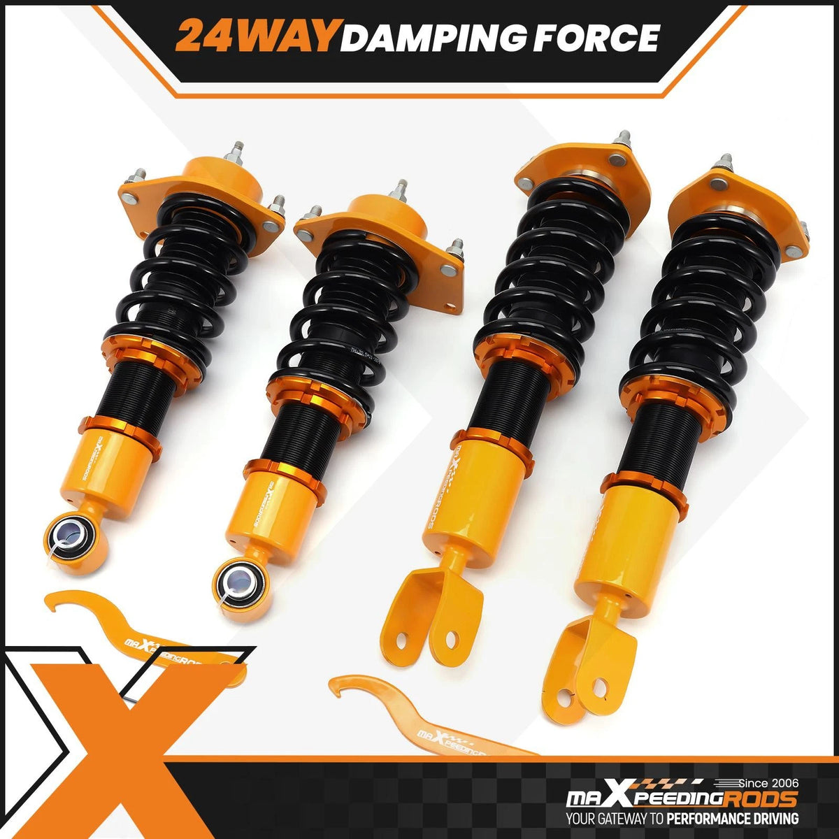 Coilovers 24 Way Damper Adjustable Shocks Kit for Mazda RX-8 (2004–2011)