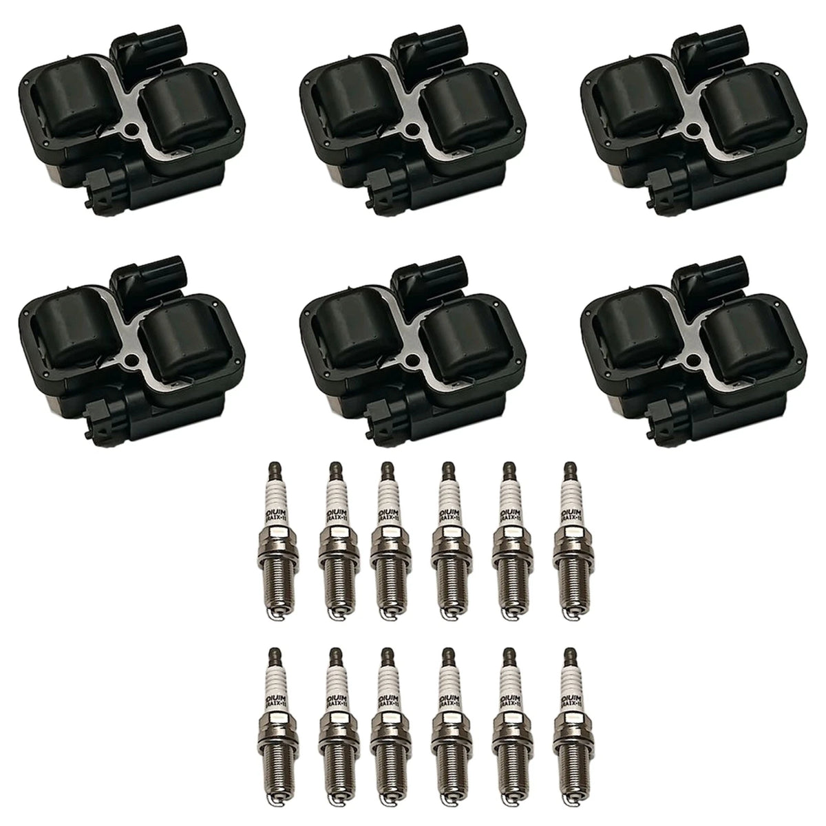 6X Ignition Coils & 12X Spark Plugs for Mercedes-Benz C CL CLK ML Class (UF359)