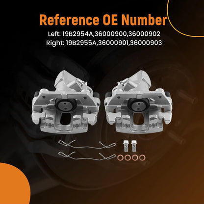 Rear Brake Calipers Pair for Mazda 3 (2004–2008) L4 2.3L with Bracket