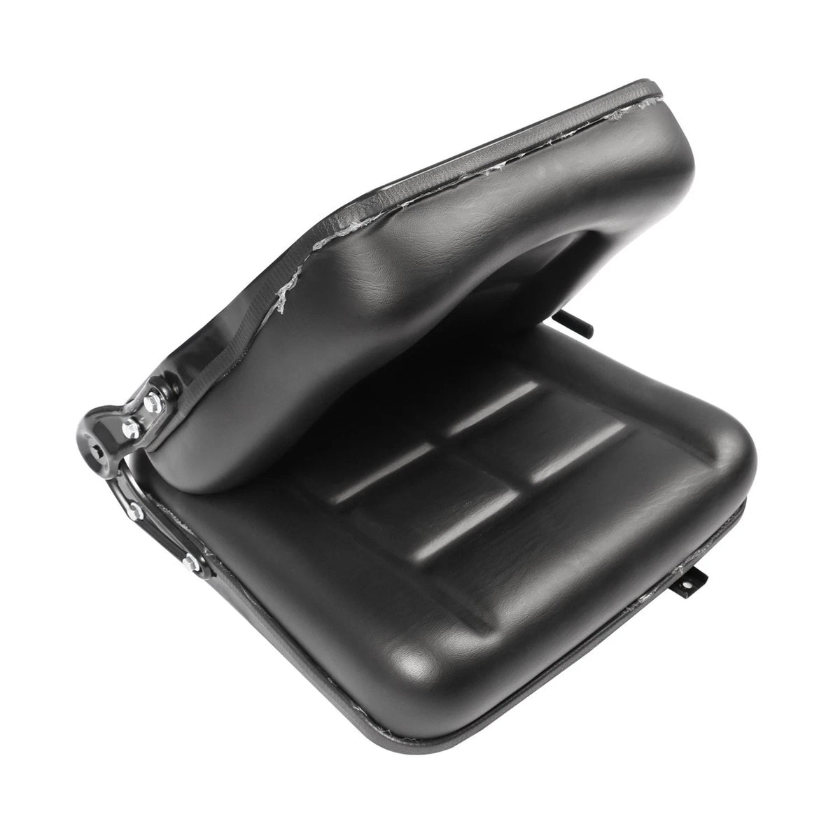Fold Down Tractor Seat for Universal Forklift (Black PVC)