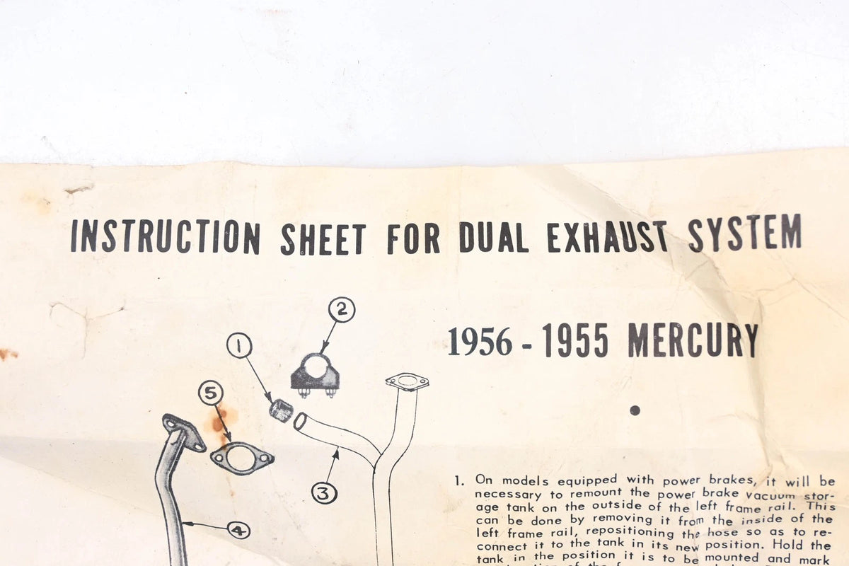 Dual Exhaust Hardware Mount Kit for Mercury (1955–1956) ME006-9