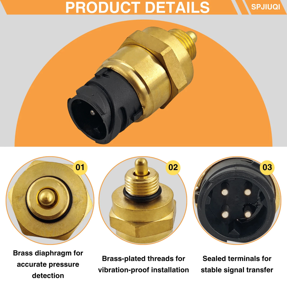 Oil Pressure Temperature Sensor for Volvo D10 D12 VHD VN VNL VNM (2000–2023)