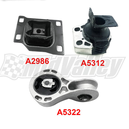 3X Engine Motor & Transmission Mounts for Ford Focus (2008–2011)