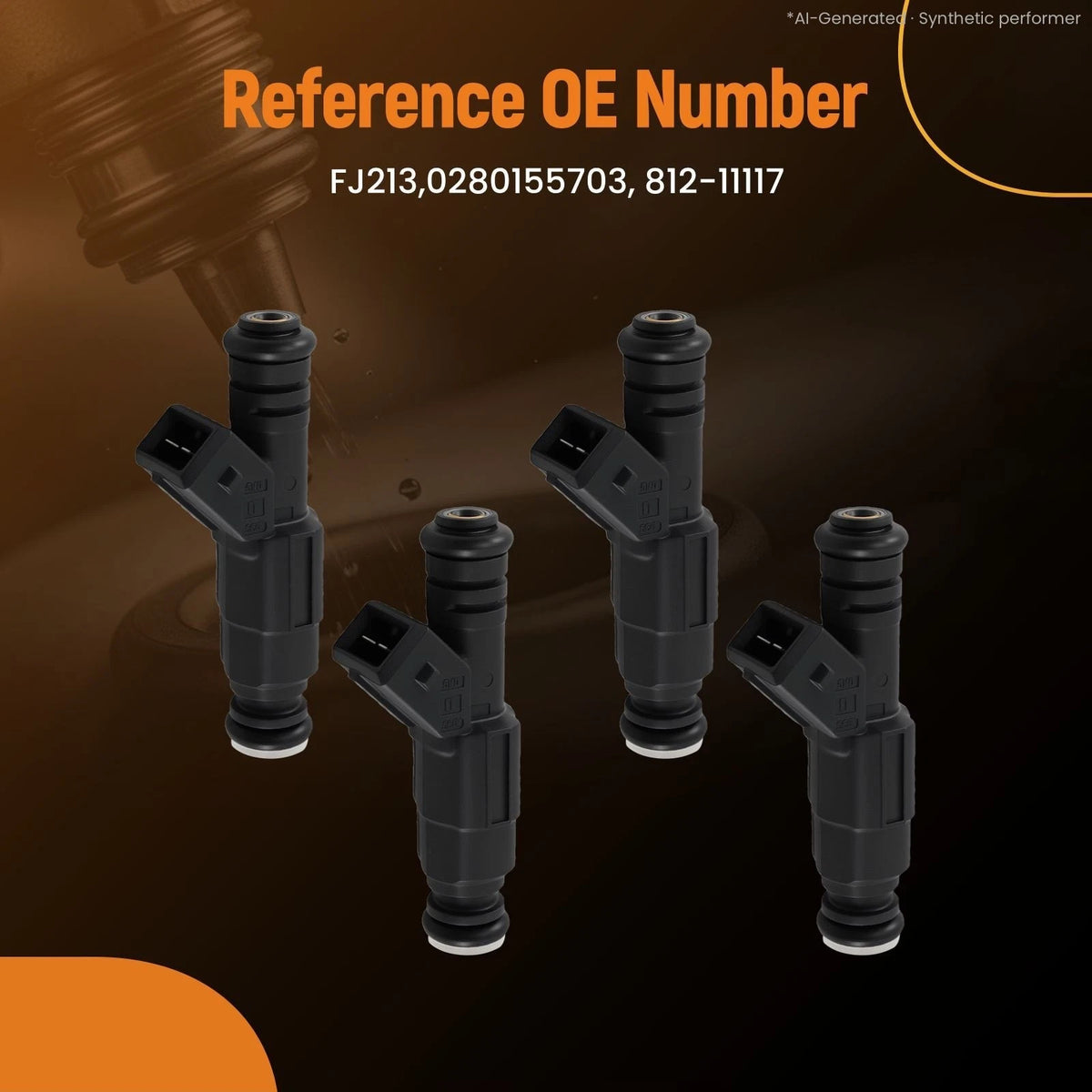 Set of 4 Fuel Injectors for Dodge Stratus Chrysler Cirrus 2.4L (1995–1997)