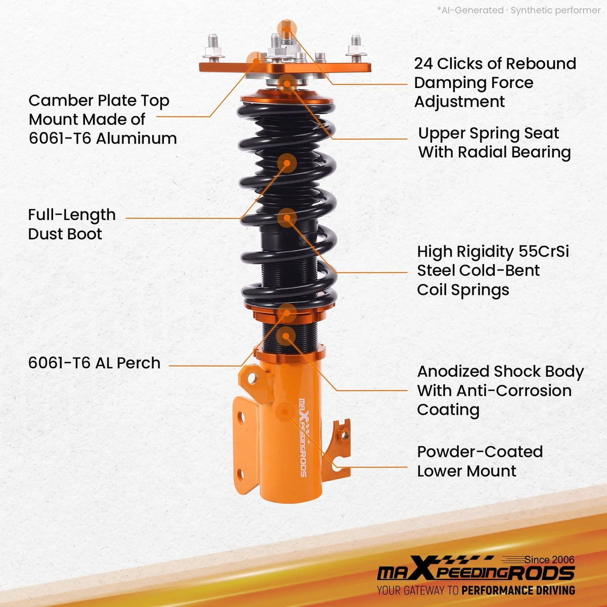 Coilovers 24 Way Damper Suspension Kit for Mazda Protege (1999–2003)