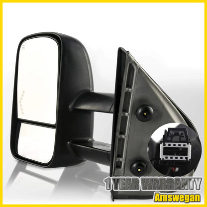 Left Towing Power Heated Signal Mirror for GMC Sierra, Chevy Silverado 1500 (2007–2014)