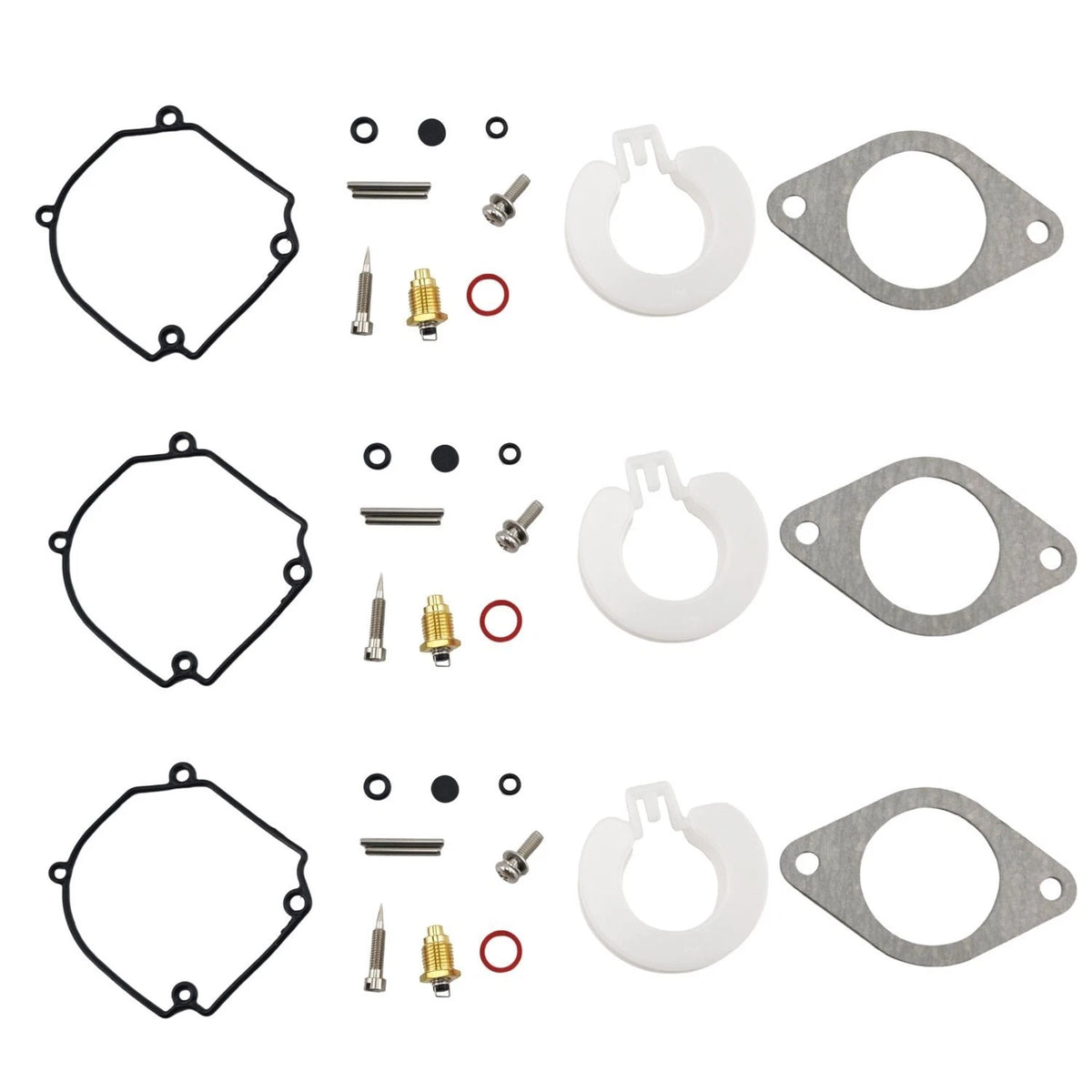 3Pcs Carburetor Repair Kit 6H1-W0093-01 for Yamaha 2-Stroke Outboard (75-90HP)