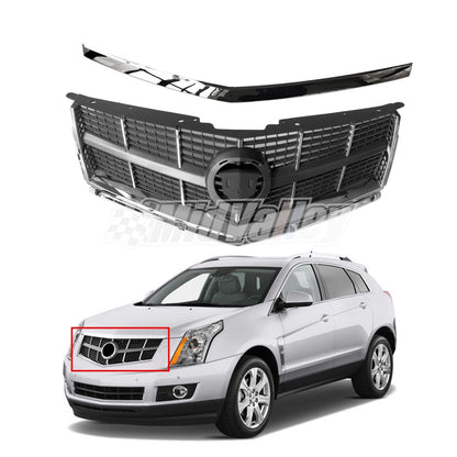 Front Bumper Upper Grille & Hood Molding Trim for Cadillac SRX (2010–2012)
