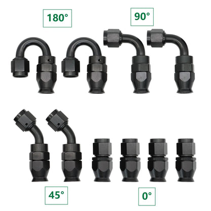 6AN Fuel Line Hose Kit for Universal Applications (20FT, 10 Fittings)