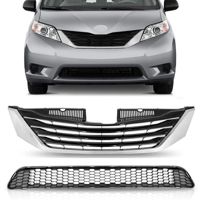 Set of 2 Front Grilles for Toyota Sienna (2011–2017) TO1036120