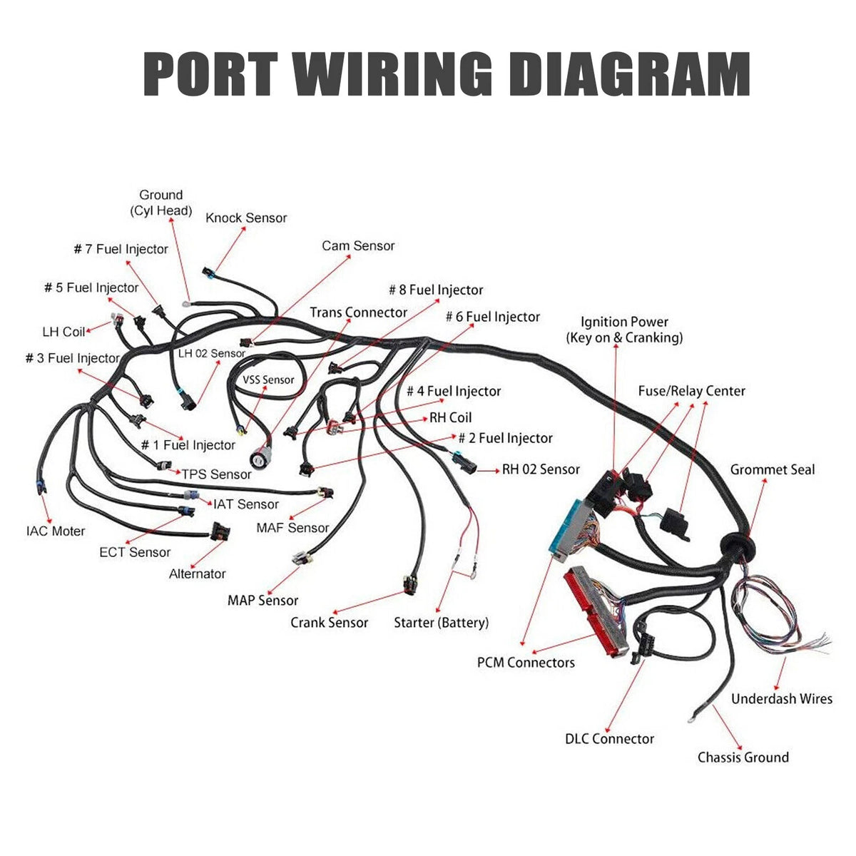 Vortec Stand Alone Wiring Harness for LS Swap 4L60E 4.8L 5.3L 6.0L (1997–2006)