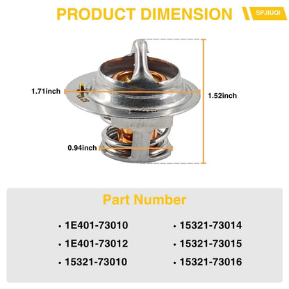 82°C Thermostat 1E401-73010 15321-73016 for Kubota Wheel Loader R420 R520 (2000–2023)