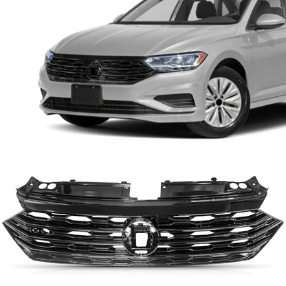 Front Bumper Grille for Volkswagen Jetta (2019–2020) GLI Style, Black Line