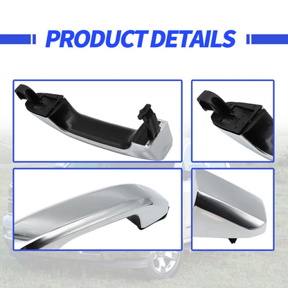 Exterior Door Handle for Chevrolet Silverado 1500 (2014–2019) Chrome Rear