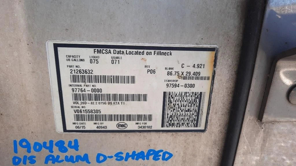 Fuel Tank for Volvo VNL (2016) Left, MD