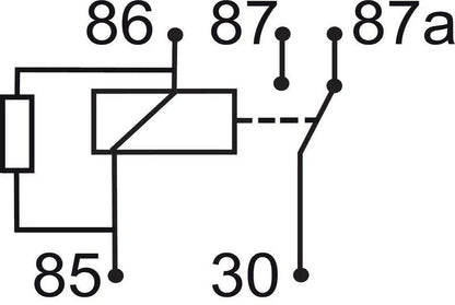 5 Terminal Changeover Relay with Resistor for GEBE 992911 (24V 10/15A)