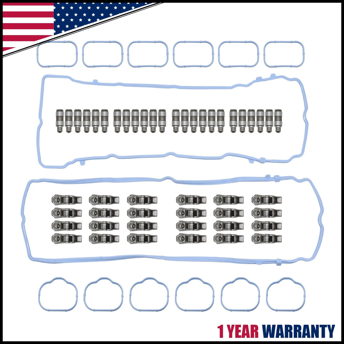 Rocker Arms Lifters Valve Gaskets Kit for Dodge Jeep Ram Chrysler 3.6L (2011–2016)