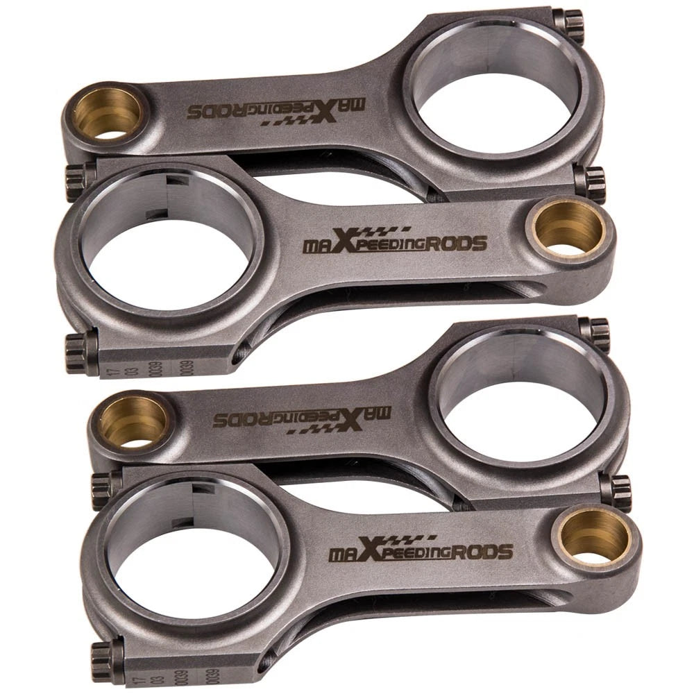 Set of 4 H-Beam Engine Rods for Honda CRV TSX K24 2.4L (2002–2008) 4340 Steel