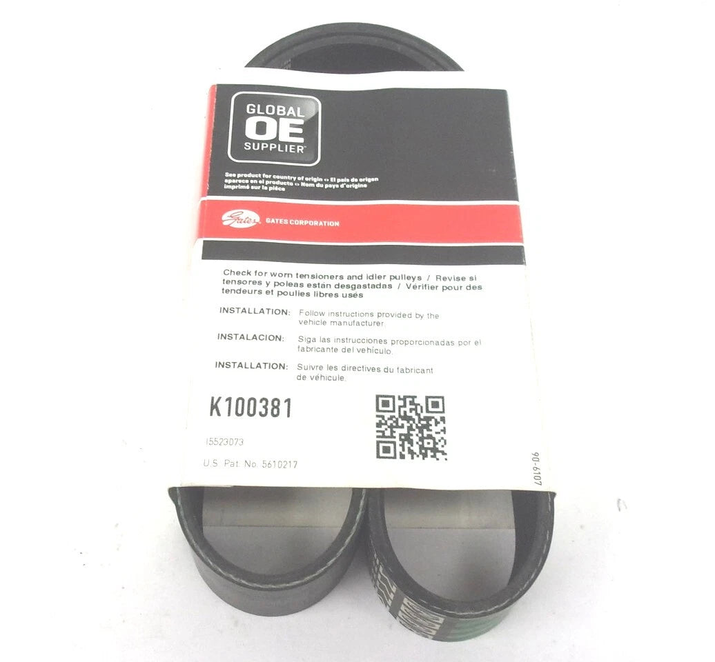 Gates Serpentine Micro-V Belt 10PK969 for K100381 (38-3/4" X 1-3/8")