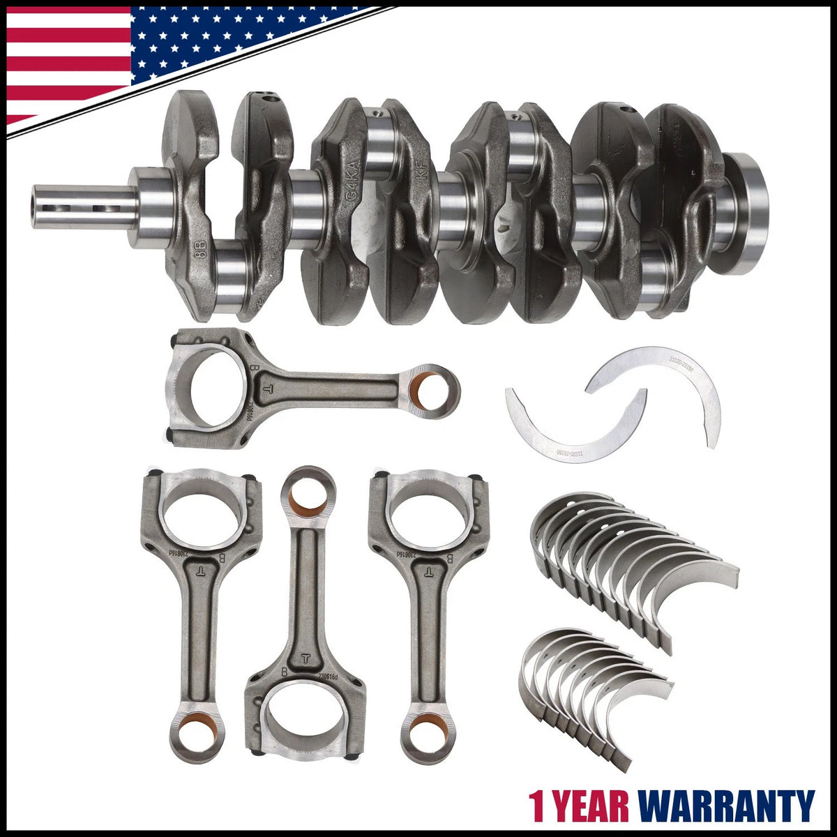 Engine Crankshaft & ConRods & Bearings G4KH 2.0T for Hyundai Sonata Kia Optima