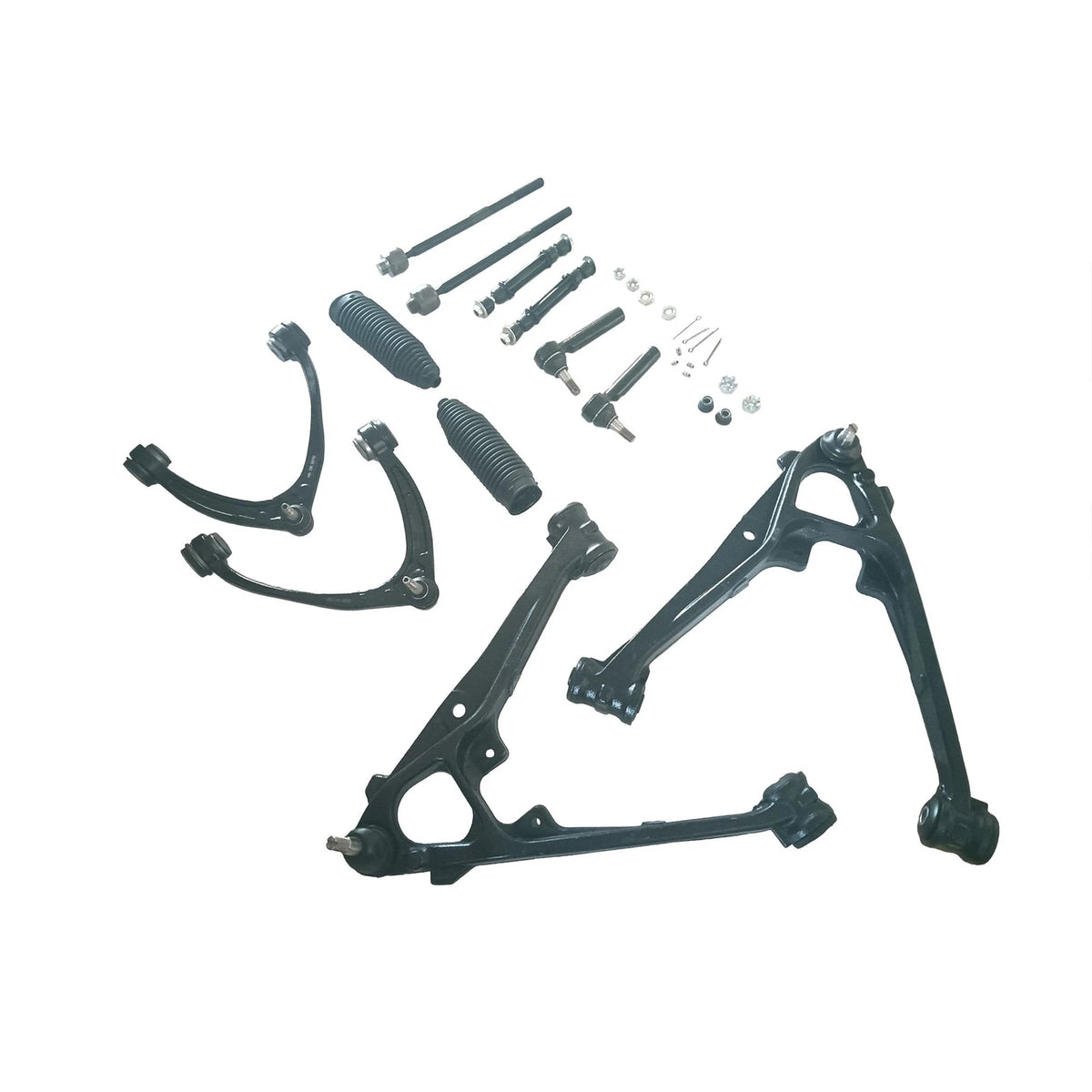 12X Front Upper Lower Control Arm Tie Rod Kit for Chevy Silverado 1500 GMC Sierra (2007–2018)